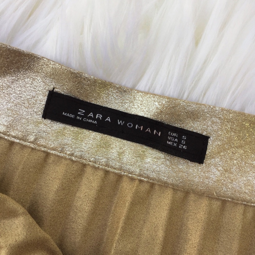 zara finely pleated metallic midi skirt - Picture 5 of 8